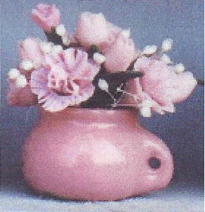 Dollhouse Miniature Pink Rosebud/Carnation.